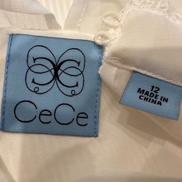 CeCe | Pleated Lace Sleeveless Dress | High Neck | Chiffon | Size 12 | NORDSTROM - Picture 5 of 9